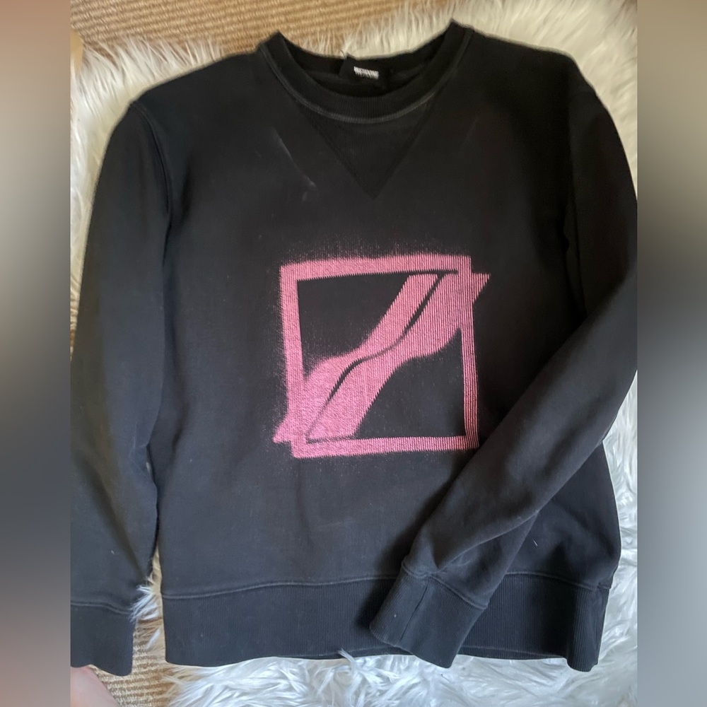 We11done Black and Pink Sweatshirt
